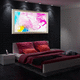 painel decorativo de parede / retroiluminado / em madeira / em couro