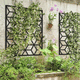 treliça de jardim para parede verde / em metal pintado