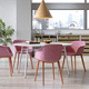 cadeira contemporânea / para ambiente interno / em tecido / em madeira