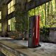 caixa de som coluna / residencial / para ambiente interno / vermelha
