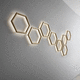 arandela contemporânea / para ambiente interno / em alumínio / hexagonal