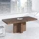 mesa de jantar contemporânea / em madeira / em vidro / em cerâmica