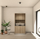 cozinha contemporânea / em laminado melamínico / monobloco / compacta
