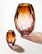 vaso contemporâneo / em vidro soprado / em cristal / feito à mão