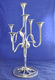 candelabro em metal prateado