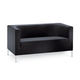 sofá contemporâneo / preto / de 2 lugares