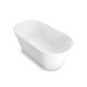 banheira oval / freestanding / para residência / em Solid Surface