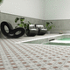 ladrilho hidráulico em cimento / liso / para ambiente interno / para banheiro