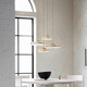 lustre contemporâneo / em latão / em alabastro / para 4 lâmpadas