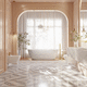 banheira oval / freestanding / para residência / em Solid Surface