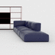 sofá modular / de canto / contemporâneo / cinza
