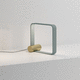 luminária de mesa / metálica / em tecido / contemporânea