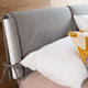 cabeceira para cama de casal / contemporânea / em tecido / em madeira