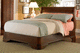 cama de casal / Louis-Philippe / com cabeceira / em madeira