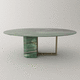 mesa de jantar contemporânea / em mármore / com base em aço laqueada / com base em mármore