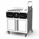 grelhador a carvão / de piso / para cozinha profissional / em aço inoxidável