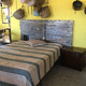 cabeceira para cama de casal / de estilo rústico / em madeira