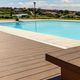 tábua de deck em WPC / efeito de madeira / sustentável / em material reciclado