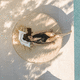 espreguiçadeira contemporânea / em tecido / para piscina / de 2 lugares