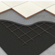 camada de absorção acústica em rolo / em poliéster / para pisos