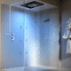 chuveiro sensorial / em vidro / de canto / para spa