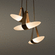 lustre contemporâneo / em vidro / em bronze / feito à mão