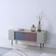 buffet aparador contemporâneo / em carvalho / metálico / multicores