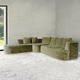 sofá modular / contemporâneo / em tecido / em couro