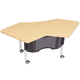 mesa secretária para escola / contemporânea / em aço / em chapa perfurada