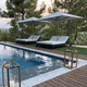 espreguiçadeira com ombrelone / contemporânea / em Batyline® / em Sunbrella®
