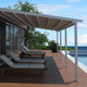 pérgola apoiada em parede / em alumínio / motorizada / modular