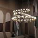 lustre contemporâneo / em cristal / da linha comercial / escultura