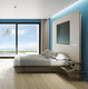 cama king size / queen size / contemporânea / com cabeceira