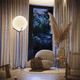 luminária de piso / metálica / em vidro / contemporânea