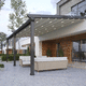 pérgola apoiada em parede / suspensa / em vidro / em alumínio extrudado