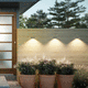 arandela solar / contemporânea / para ambiente externo / em alumínio