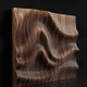 painel decorativo em compensado / de parede / 3D / com relevo