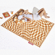 tapete contemporâneo / estampado / em poliéster / retangular