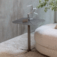 mesa lateral contemporânea / metálica / com base metálica / quadrada