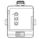 sensor de luminosidade / capacitivo / para ambiente interno / saliente