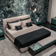cama de casal / moderna / estofada / em metal pintado