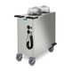 carrinho de louça / para restaurante / aquecedor / em aço inoxidável