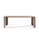 mesa de jantar contemporânea / em carvalho / em nogueira americana / com base em aço