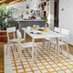 mesa contemporânea / em madeira laqueada / em laminado melamínico / com base em madeira