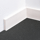 rodapé branco / em madeira / em PVC / retangular