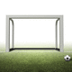trave de futebol em alumínio / móvel / prateada / com pintura eletrostática
