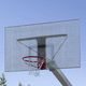 tabela de basquete em aço galvanizado / retangular / prateada / para ambiente externo