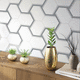 revestimento hexagonal em cerâmica / brilhante / para ambiente interno / para cozinha