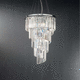 lustre contemporâneo / em cristal / em aço / em metal cromado