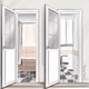 porta interna / em material plástico / de abrir / contemporânea